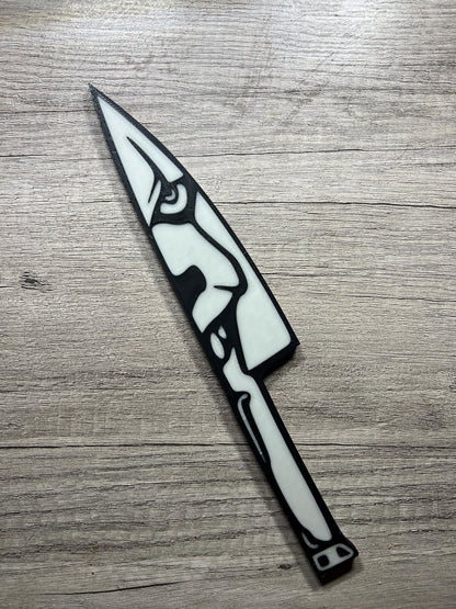 Halloween icons knife set and individuals