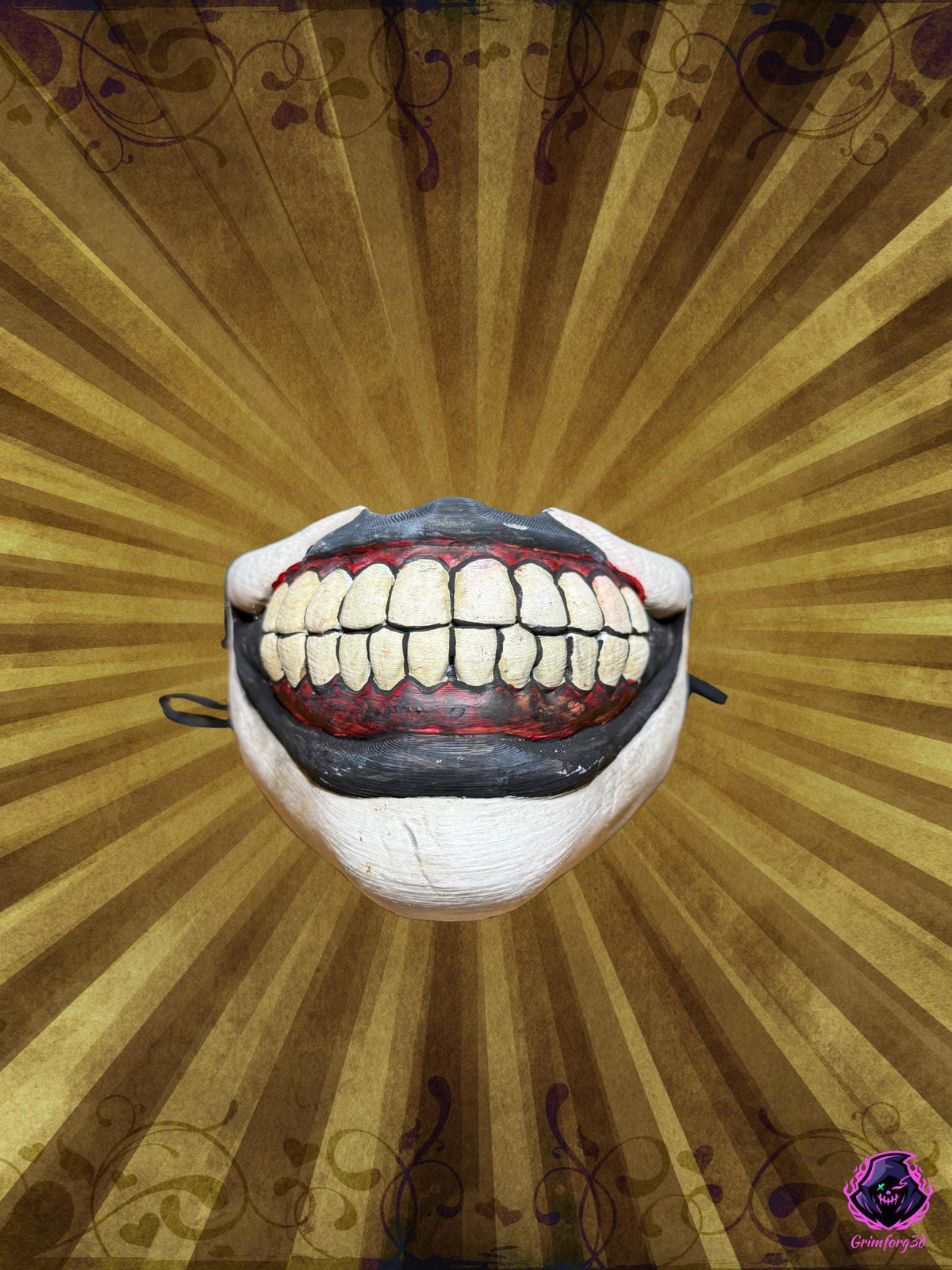 Twisty-inspired hand-painted clown mask by GrimForg3D
