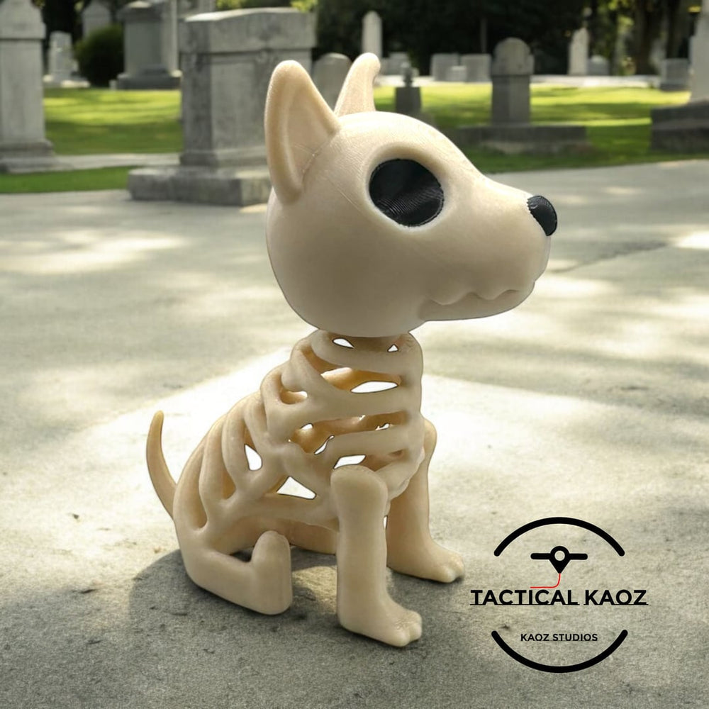 Spooky skeleton dog
