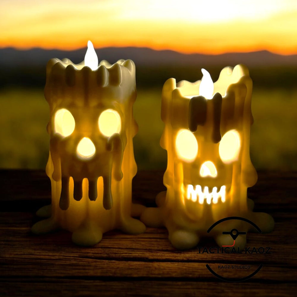 Melting skull candles